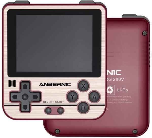 Haihuang RG280V Handheld Video Game with 64G TF Pre-Installed 5000 Classic Games Opendingux Li-Polymer 2100mAh Handheld Game Console 7 Hours Duration