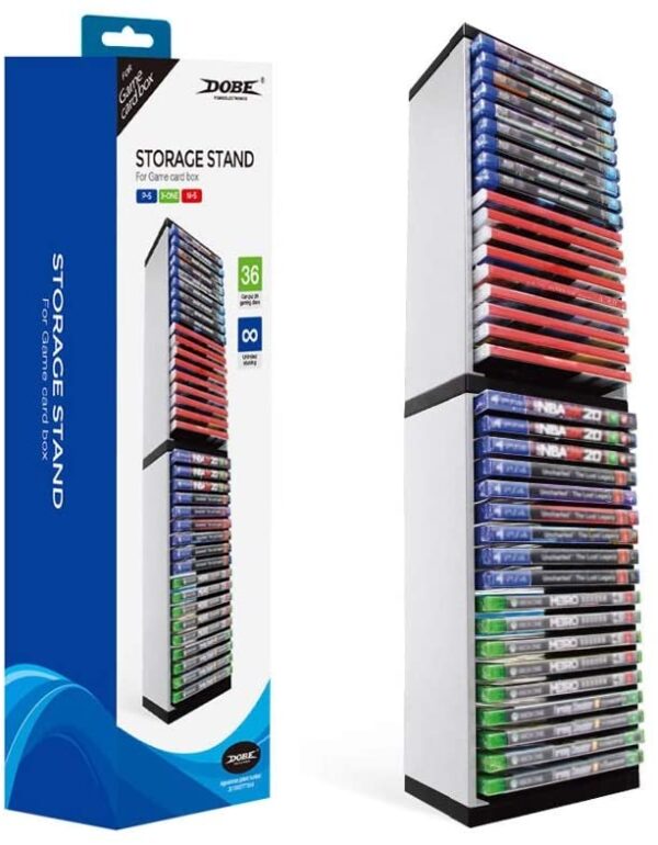 Storage Tower for PS5 Games, Storage Stand for PS5 PS4 Xbox One Games (for 36 Game Boxes)
