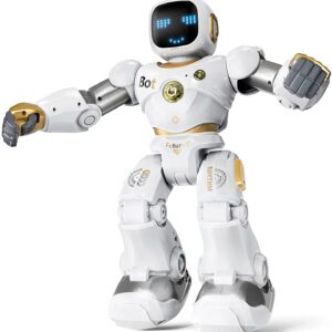 Ruko Large Smart Robots for Kids, Programmable and Interactive RC Toy, Remote Control + APP Control + Voice Control + Bluetooth Player + Gravity Sensor, Best Gift for 4 5 6 7 8 9 Boys and Girls