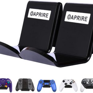 Controller Stand Wall Holder Mount for Xbox One PS4 Pro - Pack of 2 OAPRIRE Acrylic Video Game Controller Accessories with Cable Clips - Black