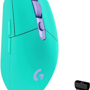 Logitech G305 Lightspeed Wireless Gaming Mouse, Hero 12K Sensor, 12,000 DPI, Lightweight, 6 Programmable Buttons, 250h Battery Life, On-Board Memory, PC/Mac - Mint