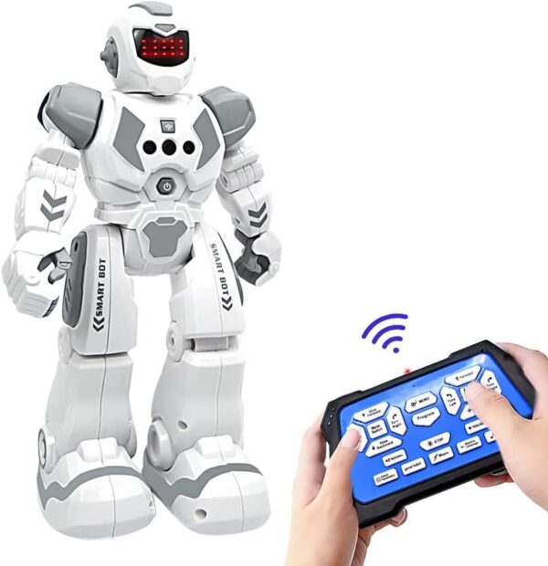RC Robot Toy, WEEFEESTAR Robotic Toy for Kids, Remote Control Programmable Robot Toys Gesture Sensing Early Educational Interactive Toys Birthday Gift