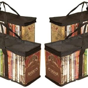 Globalis Portable DVD Storage Bag, 4-Pack Stores 40 DVDs Each Bag