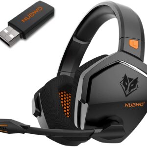 NUBWO G06 Wireless Gaming Headset with Microphone for PS5, PS4, PC, Mac, 3-in-1 Gamer Headphones wit Mic, 2.4GHz Wireless for Playstation Console, Bluetooth Mode for Switch, Wired Mode for Controller