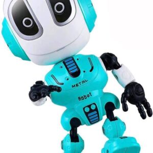 Robot Toy for Kids Talking Robot Toys Repeats Your Voice, Colorful Flashing Lights and Cool Sounds Robot Mini Robot Travel Toy for Kids Boys Girls Gift. (Blue)