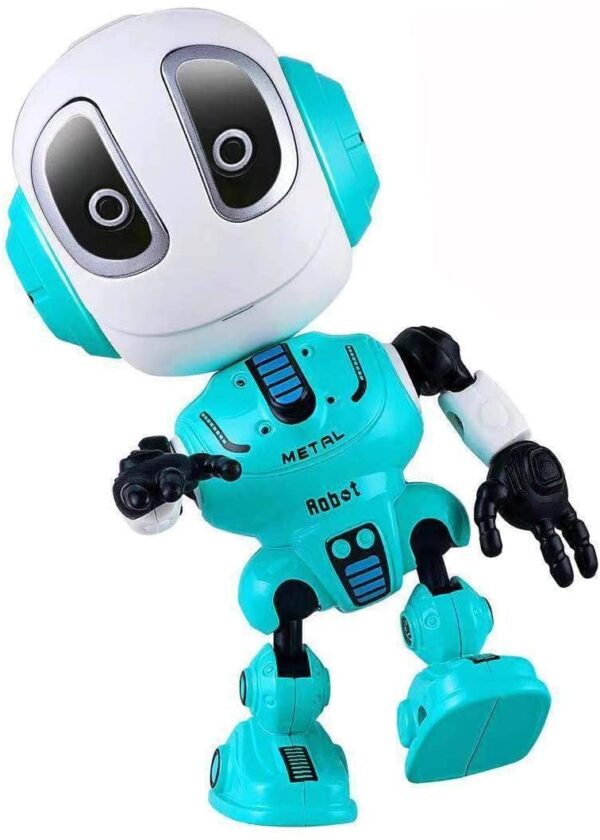Robot Toy for Kids Talking Robot Toys Repeats Your Voice, Colorful Flashing Lights and Cool Sounds Robot Mini Robot Travel Toy for Kids Boys Girls Gift. (Blue)