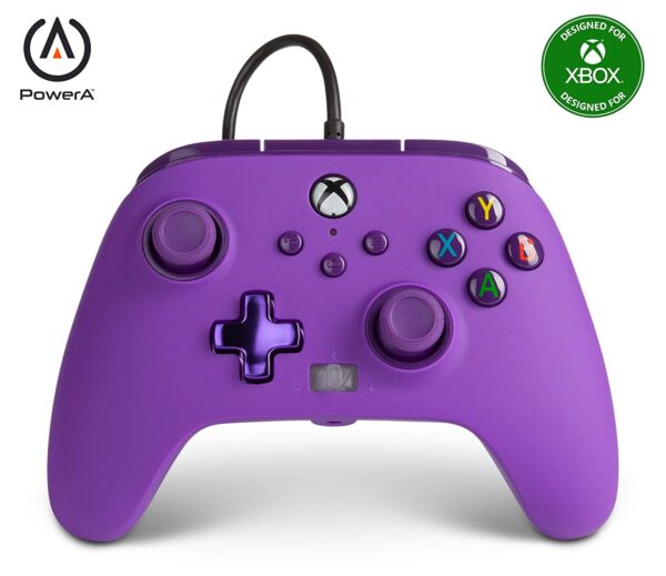 PowerA Enhanced Wired Controller for Xbox Series X|S ? Royal Purple, gamepad, wired video game controller, gaming controller, Xbox Series X|S