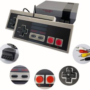Classic Mini Retro Video Game Console with Preloaded 620 Games & 2 Controllers, Old School Video Games System for Kids, Birthday Gift Happy Childhood Memoriess, AV Output ONLY