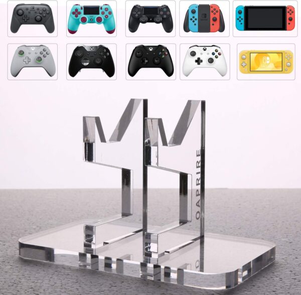 OAPRIRE Universal Controller Stand Holder - Fits Modern and Retro Game Controllers - Perfect Display and Organization - Limited Edition Handcrafted Controller Accessories with Crystal Texture