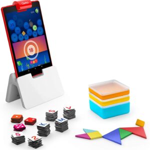 Osmo - Genius Starter Kit for Fire Tablet - 5 Educational Learning Games - Ages 6-10 - Spelling, Math, Creativity & More - Christmas Toys-STEM Toy(Osmo Fire Tablet Base Included - Amazon Exclusive)