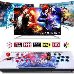 SINREIOO 3D Arcade Game Console - 3800 Games Installed, Search Games, Support 50 3D Games, 1280x720P, Favorite List, 4 Players Online Game, 2 Player Game Controls,Rocker Retro (Red and Black)