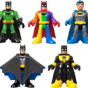 Fisher-Price Imaginext DC Super Friends Batman 80th Anniversary Collection, Figure 5-Pack, Amazon Exclusive
